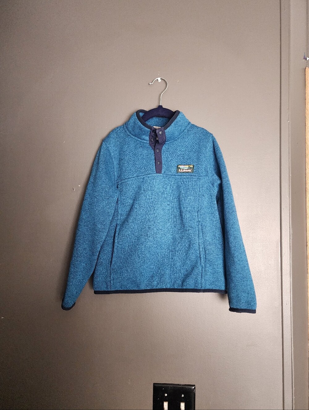L.L. Bean kids pullover fleece sweater jacket size 6x / 7